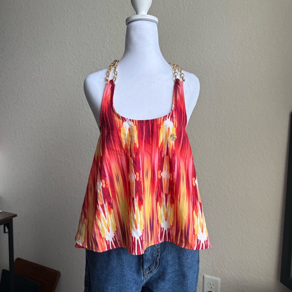 Apple bottoms Y2K gold chains tank top
